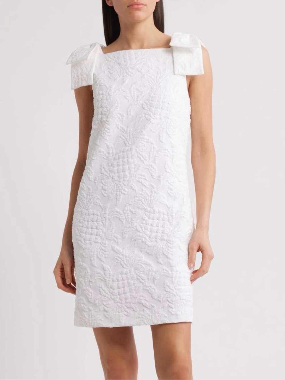 NWT Lilly Pulitzer Carmine Stretch Shift - Resort White Pineapple Pucker, sz 12